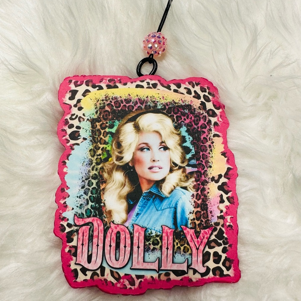 Dolly Car Freshie/ Large 4 x 3.5 inches Hot Pink